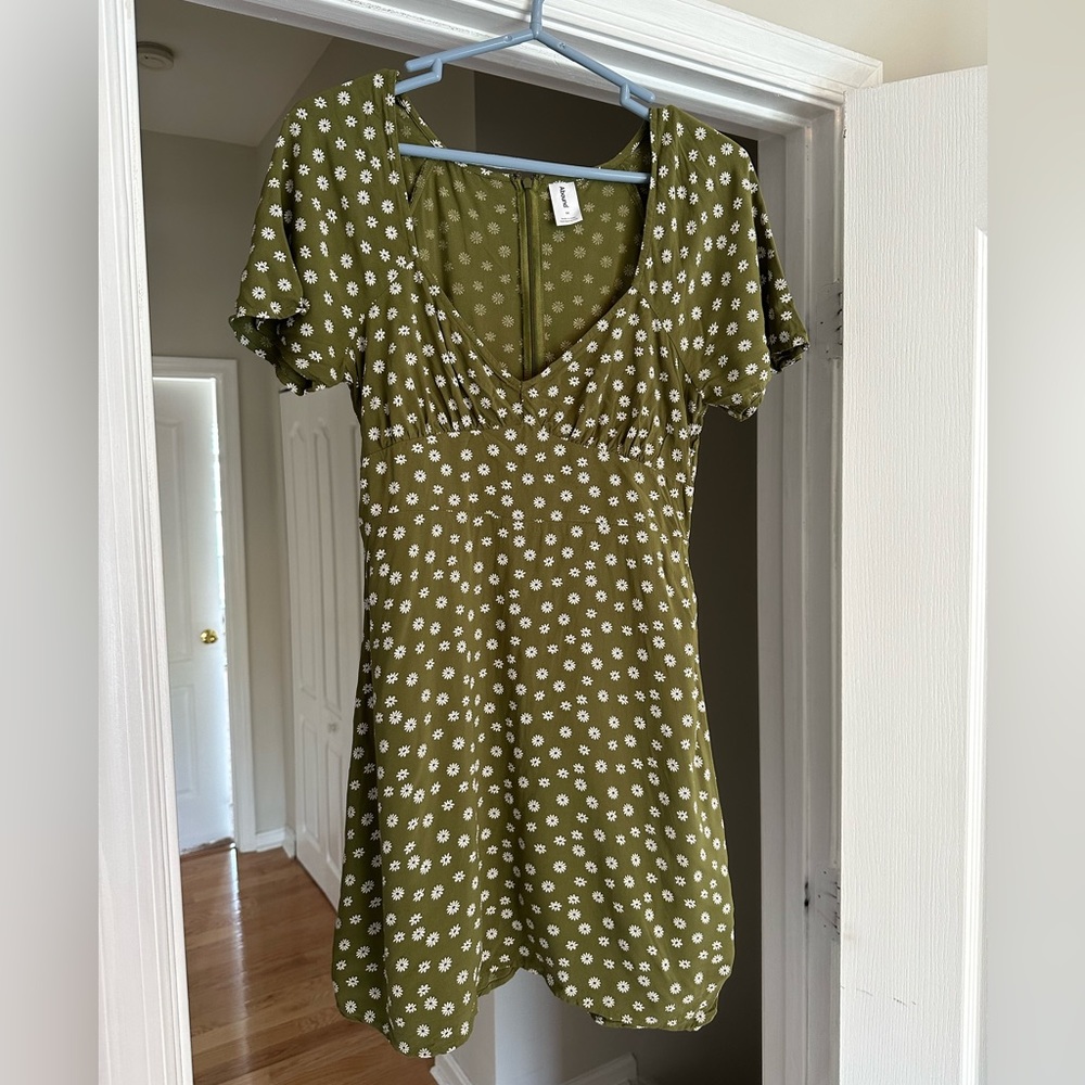 Abound Green Floral Dress - Size M